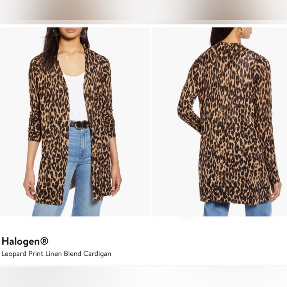 Halogen Leopard Cardigan